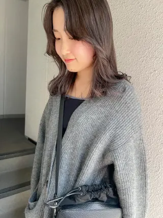 ミディアム カラー カラーパティシエ facce🌼ikoのヘアスタイル