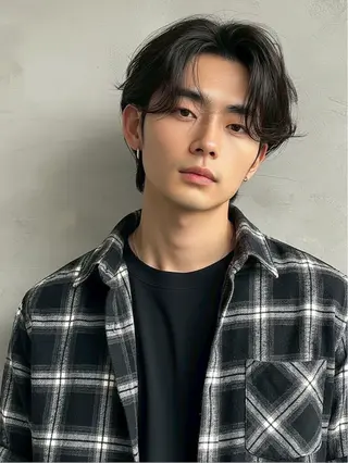 ショート メンズ センターパート職人 柏/メンズ/ ハルキのヘアスタイル