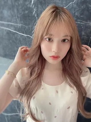 セミロング カラー 顔周り特化/韓国ヘア /レイヤー/吉野幸大のヘアスタイル