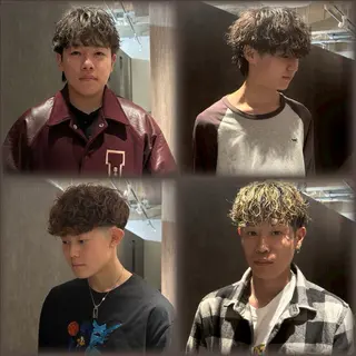 ショート パーマ メンズ 金山駅前/メンズ パーマ/真柄 恒輝のヘアスタイル