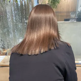 ミディアム カラー 艶カラー×似合わせ カットshihomiのヘアスタイル
