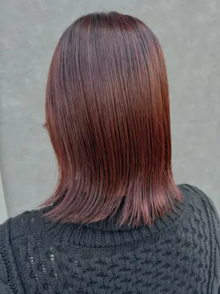 ミディアム 米元 春奈のヘアスタイル