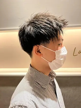 ショート メンズ メンズカット曲がる 縮毛矯正佐々木タクマのヘアスタイル
