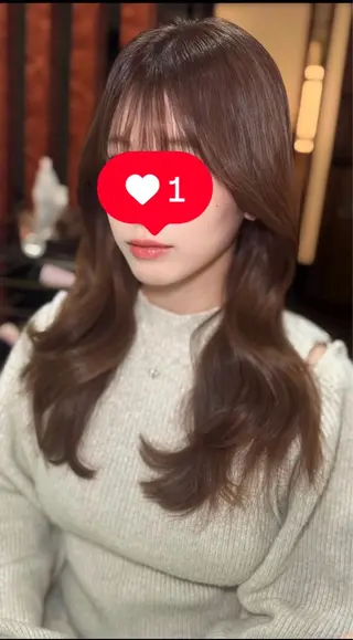 ロング カラー ヘアアレンジ MiU所属・韓国×髪質改善×美髪 縮毛矯正×レイヤーのヘアスタイル