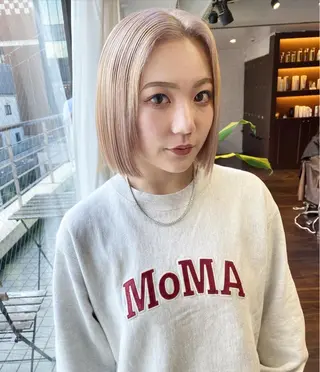 ミディアム カラー ヘアアレンジ 韓国ヘア×髪質 改善🇰🇷シオリのヘアスタイル