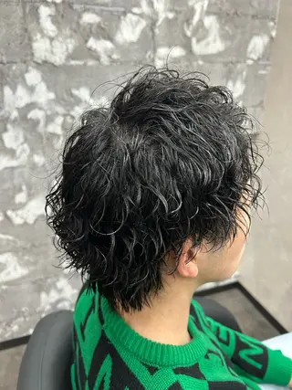 ショート パーマ メンズ Seaツイスト/ ユウガのヘアスタイル