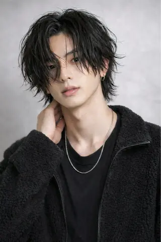 ミディアム パーマ ヘアアレンジ メンズ ブリーチパーマ職人 Coshoのヘアスタイル