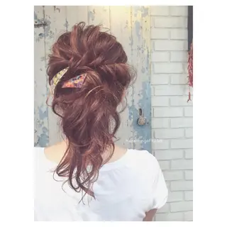 セミロング ロング ヘアアレンジ FRAME所属・FRAME/髪を育 てる/大人デザインのヘアスタイル