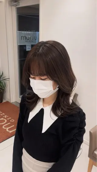 セミロング カラー 💖大人韓国ヘア💖 韓国艶カラー【銀座】のヘアスタイル
