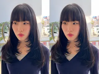 セミロング 💕韓国レイヤー× 髪質改善　宮内諒のヘアスタイル