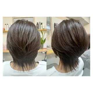 ショート レイヤーカット・ 縮毛矯正 星野のヘアスタイル