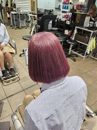 カラー ミディアム 寺西紗友望/髪質改善 ストレート/ボブのヘアスタイル