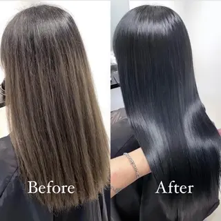 セミロング SEA所属・艶髪カラー✨ misaki .のヘアスタイル