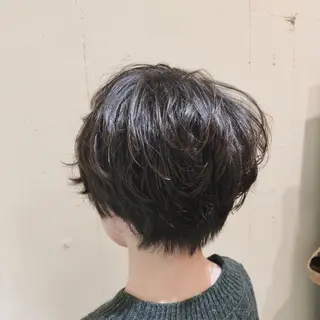 ショート カラー パーマ ヘアアレンジ 【ツヤ髪美容師】 ツダケイスケのヘアスタイル