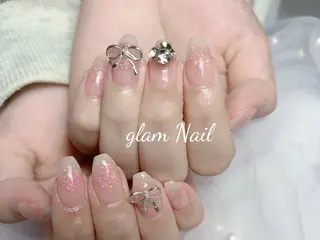ネイル エツメ💅 長さだし🎀デザインのネイルデザイン