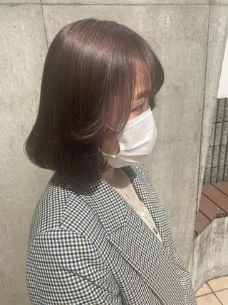 ミディアム カラー 💗💗韓国レイヤー yu-ki💗💗のヘアスタイル