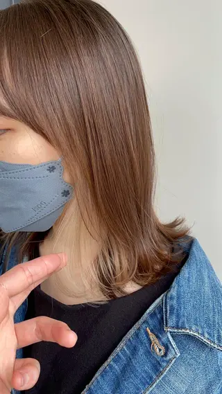 ミディアム カラー 艶カラー/縮毛矯正/ ケア/アレンジ/桜悠のヘアスタイル