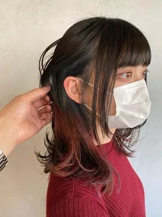 セミロング ちばた/レイヤー 似合わせ/大阪中津のヘアスタイル