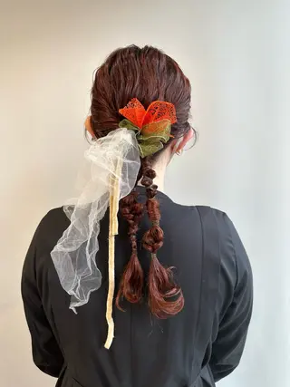 カラー ヘアアレンジ hibiki/セット /透明感カラーのヘアスタイル