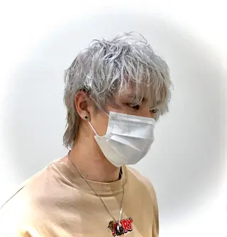 ショート カラー メンズ メンズパーマ/ダウン パーマ/十文字玲音のヘアスタイル