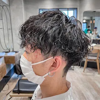 ショート パーマ メンズ amie高崎所属・高崎メンズパーマ 髪質改善TAKEのヘアスタイル