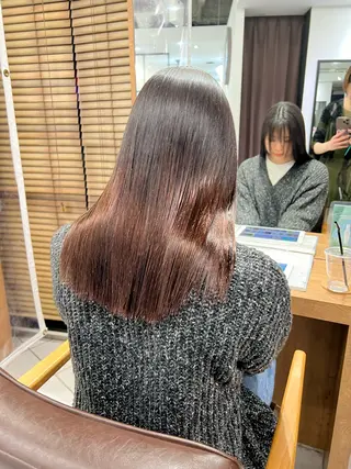 ロング カラー パーマ Naru┆川西能勢口 ┆髪質改善のヘアスタイル