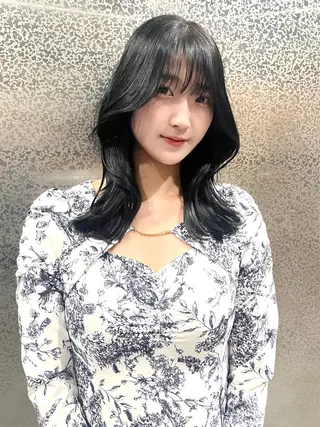 ミディアム カラー 尾崎隼大 レイヤー/韓国ヘアのヘアスタイル