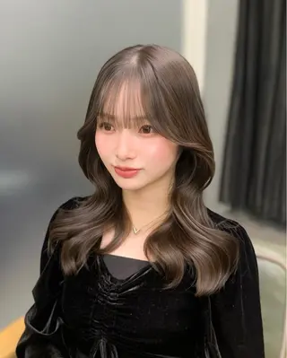 セミロング 🎀韓国風顔周り× 透明感/梅田/アリサのヘアスタイル
