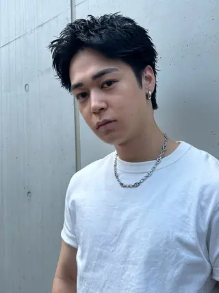 ショート カラー パーマ ヘアアレンジ メンズ 亀井隆汰/メンズ専門 パーマ特化美容師のヘアスタイル