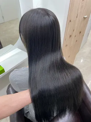 ロング カラー 新宿/韓国ヘア/ 髪質改善ストレートのヘアスタイル