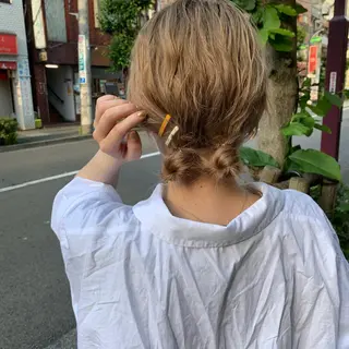 ミディアム カラー ヘアアレンジ bob/ aoiのヘアスタイル