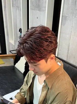 ミディアム 👑パーマの王様👑 【メンズ専門店】のヘアスタイル