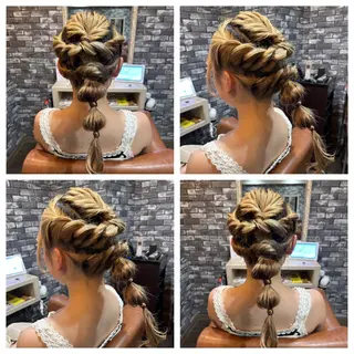 セミロング ヘアアレンジ 🎀推し活ヘアー🎀 Yuuna🐰💖のヘアスタイル