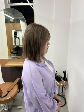 ミディアム カラー pele 梅田　annex所属・PELEハイトーン shinobuのヘアスタイル