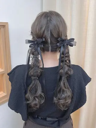 ロング 参列♡デートゆるふわ ヘアメイク🎀みゆうのヘアスタイル