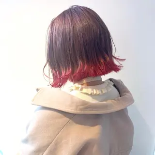カラー ボブ/暖色/デザイン KOYUKI⛄️のヘアスタイル