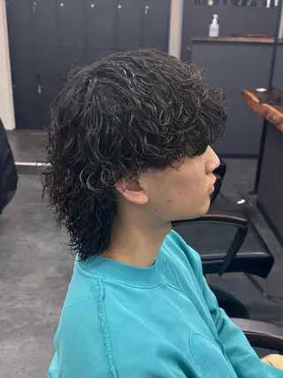 ミディアム メンズ 柏メンズカットパーマ NO.1タイチのヘアスタイル