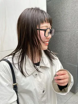 セミロング カラー パーマ ヘアアレンジ キッズ ネイル マツエク・マツパ tatsumi/ボブ ウルフ/レイヤーのヘアスタイル