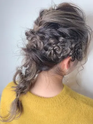 セミロング ヘアアレンジ 櫛部洸貴/ メンズ、ヘットスパのヘアスタイル