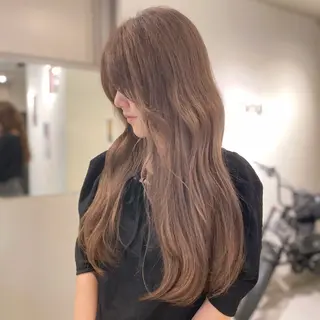 ロング カラー noa hair design 町田店所属・miyu♡̷̷ 韓国ヘア/顔まわりのヘアスタイル