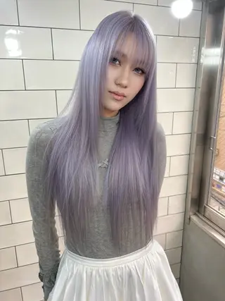 ロング ブリーチ/ハイトーン レイヤー/Maanaのヘアスタイル