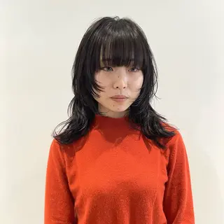 ミディアム カラー パーマ 🟧オシャレ女子多数 アツシ🟧のヘアスタイル