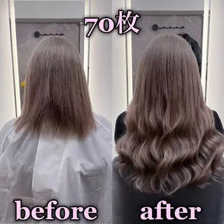 ロング KOSEI シールエクステのヘアスタイル