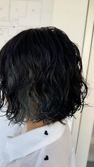 ショート カラー パーマ 椎葉 祐也のヘアスタイル