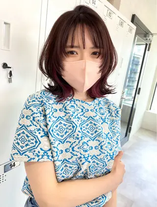 ショート カラー レイヤー/透明感 カラー💘akariのヘアスタイル