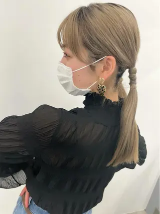 ロング カラー ヘアアレンジ 【柔らか透明感✨/ 似合せ前髪】大石葉月のヘアスタイル