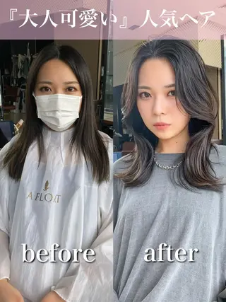 セミロング 【1日2名様限定】 AFLOAT白川雄副のヘアスタイル