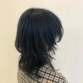 セミロング カラー 堀 ゆきみのヘアスタイル