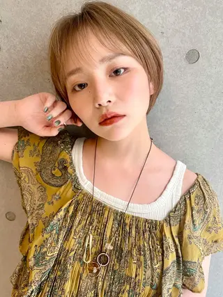 ショート ショート/ボブ/ 白髪ぼかし/しんやのヘアスタイル