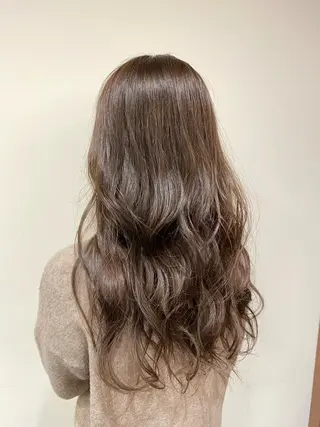 ロング レイヤー/グレージュ メンズパーマのヘアスタイル